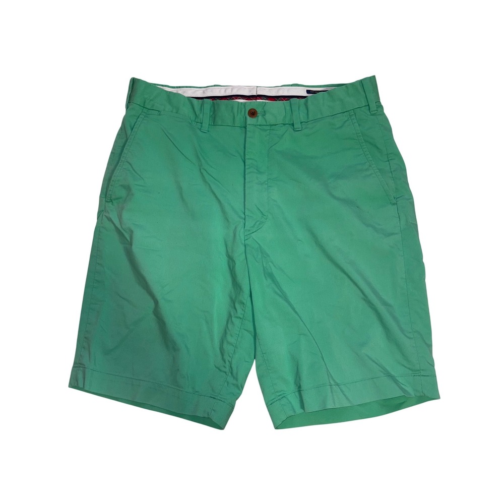 POLO RALPH LAUREN Chino Shorts Mens 32 Green Stretch Classic Fit 9" Inseam